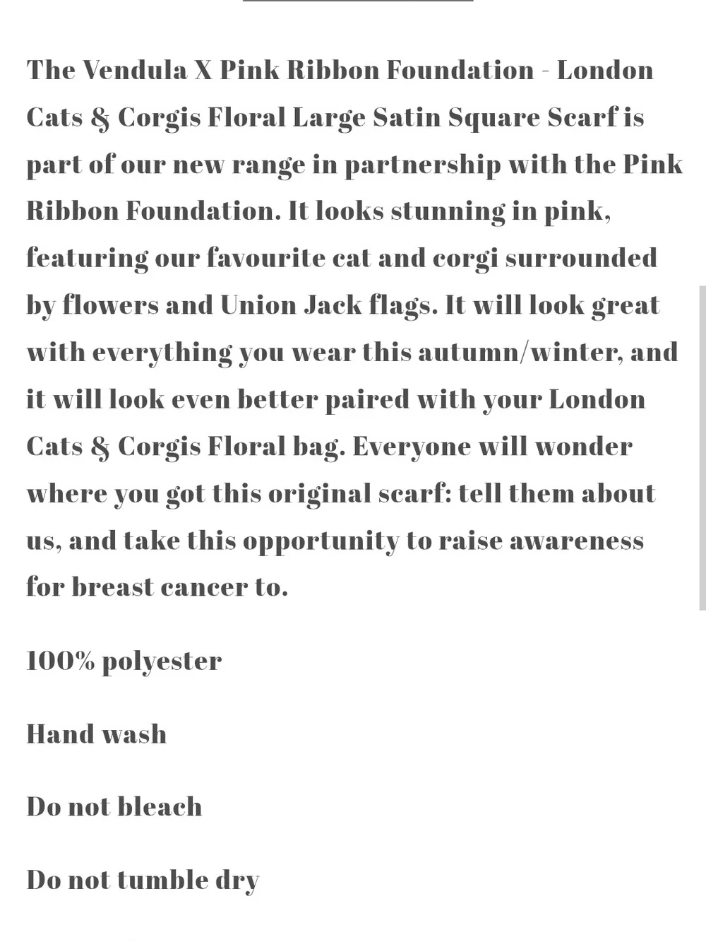 Vendula Pink Ribbon  Cats And Corgis Satin Square Scarf